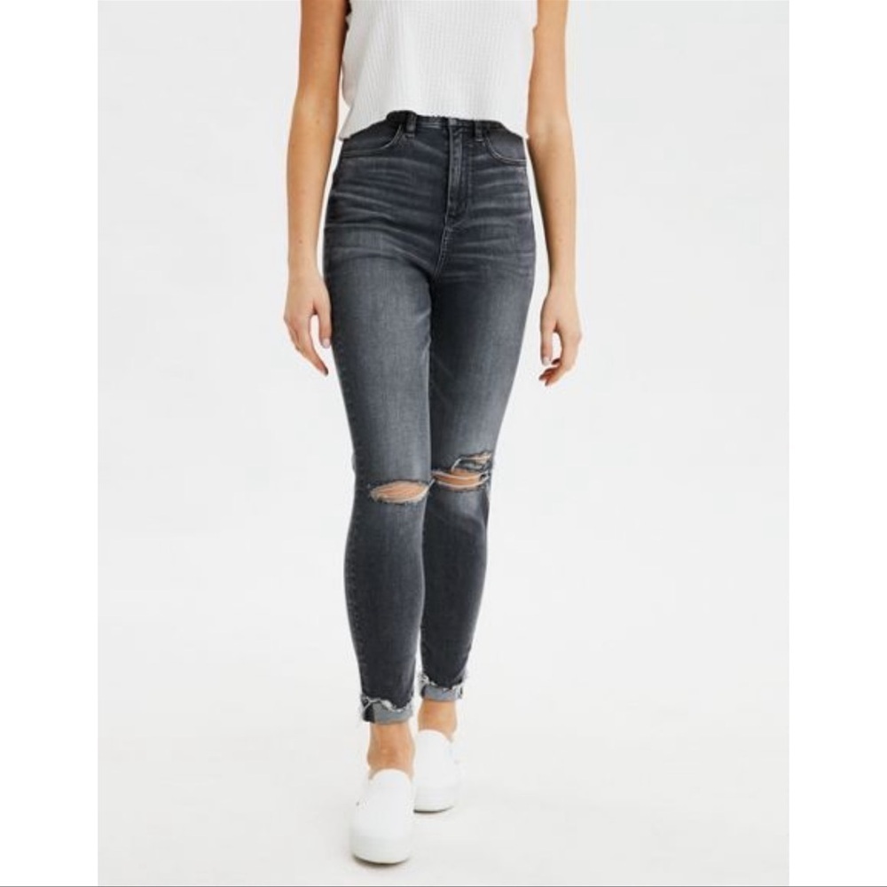 AMERICAN EAGLE Curvy Highest Rise Jegging In Gray